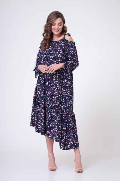 Платье ANASTASIA MAK 988 синий - фото 2