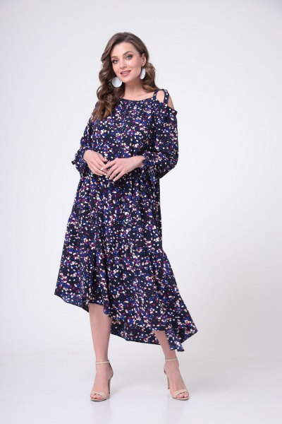 Платье ANASTASIA MAK 988 синий - фото 1