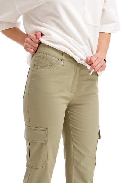 Брюки IUKONA 1530 оливковый - фото 6