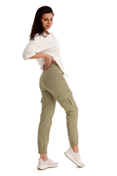 Брюки IUKONA 1530 оливковый - фото 4