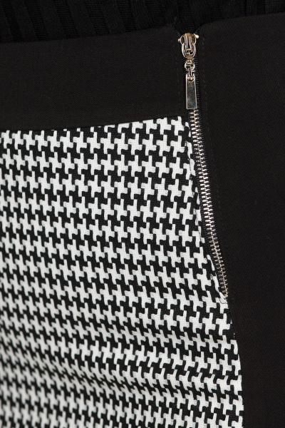 Юбка из гусиной лапки и текстиля с молниями для делового образа Domna 71073 гус.лапка/черный - фото 4
