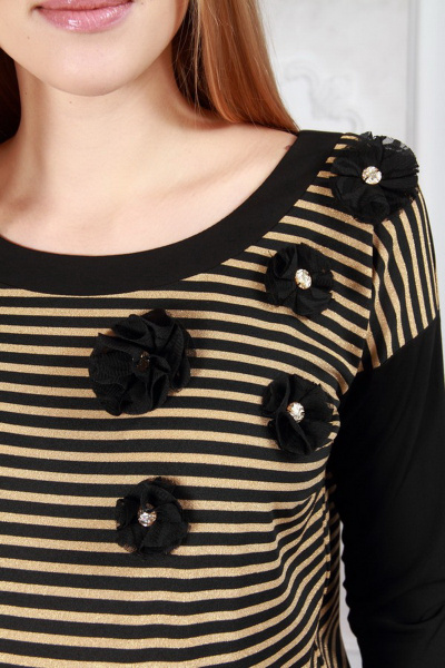 Демисезонное трикотажное платье для беременных и кормящих Lucky mum 1049 золото - фото 6