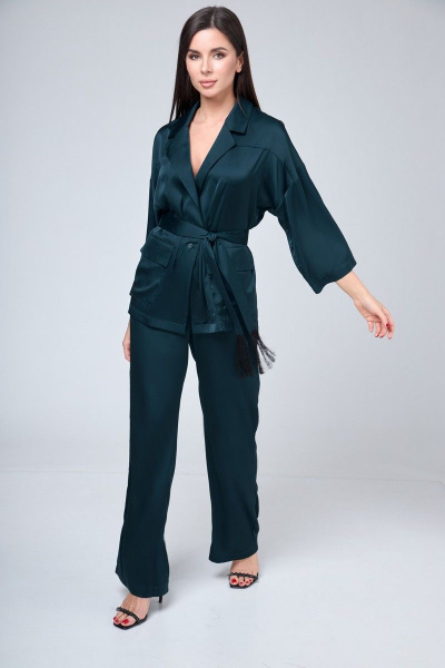 Брюки, жакет Anelli 1205 изумруд - фото 6