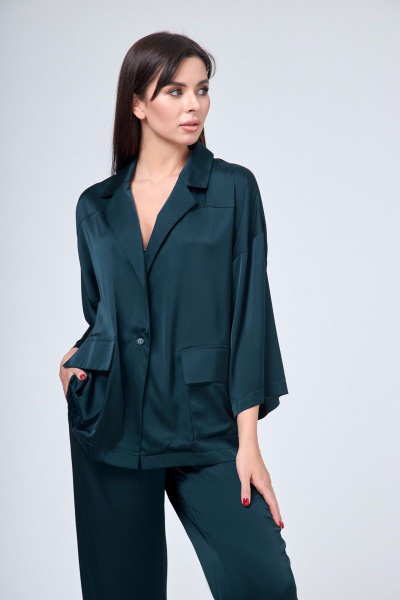 Брюки, жакет Anelli 1205 изумруд - фото 3