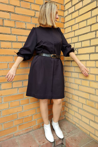 Платье приталенное из трикотажа с вытачками и карманами Shymoda 300-21 - фото 3