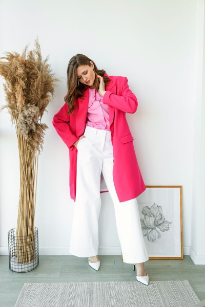 Демисезонные белые джинсы из хлопка AURA otd 4042 белый - фото 4