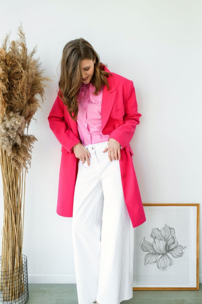 Демисезонные белые джинсы из хлопка AURA otd 4042 белый - фото 3