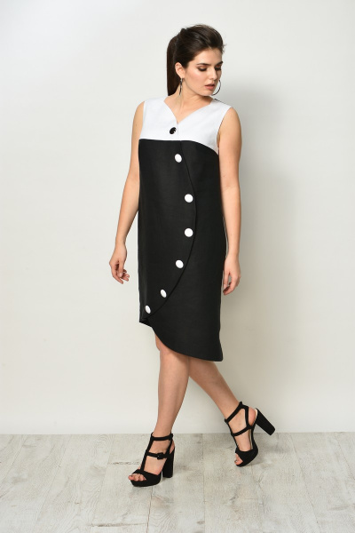 Платье MALI 479 черно-белый - фото 4