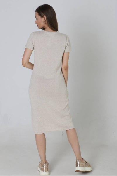 Платье Romgil 398ТЗ светло-бежевый - фото 4