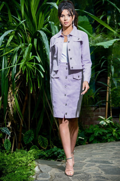 Жакет, юбка Galean Style 811 фиолетовый - фото 2