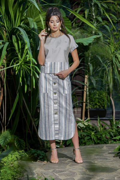 Блуза, юбка Galean Style 853 беж - фото 2