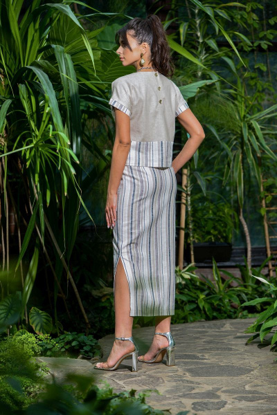 Блуза, юбка Galean Style 853 беж - фото 3