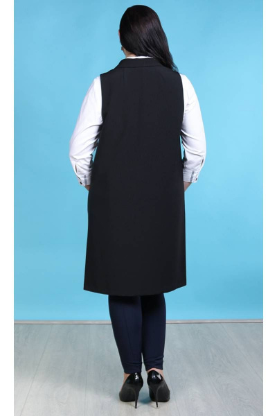 Деловой жилет с лацканами и воротником из текстиля Camelia 20129 2 - фото 4