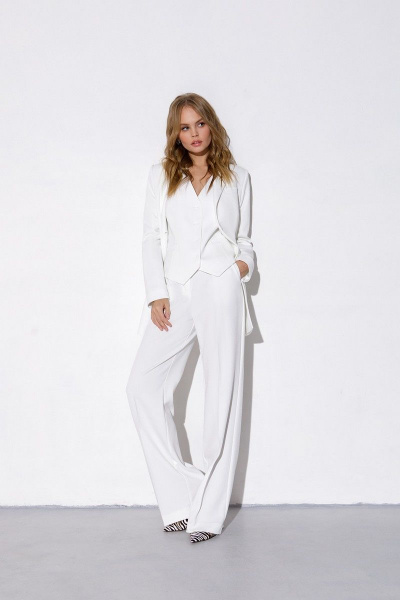 Брюки, жакет, жилет PiRS 3870 молочный - фото 6