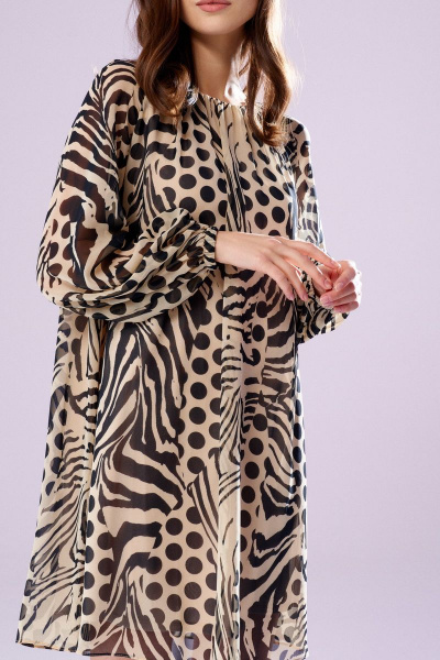 Платье Prestige 4439/170 черно-бежевый - фото 3