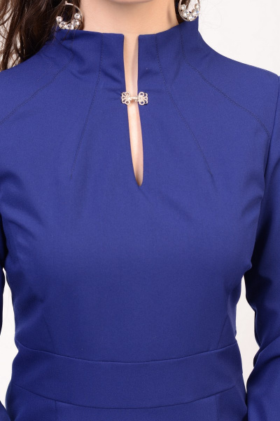 Платье синее из текстиля для деловых и повседневных образов Domna 465(164) темно-синий - фото 4