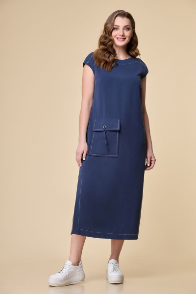 Платье летнее прямое из хлопка DaLi 4465 - фото 2