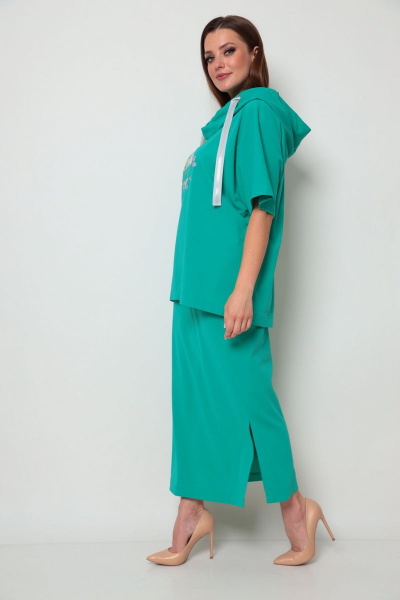 Джемпер, юбка Michel chic 1248 бирюза - фото 4