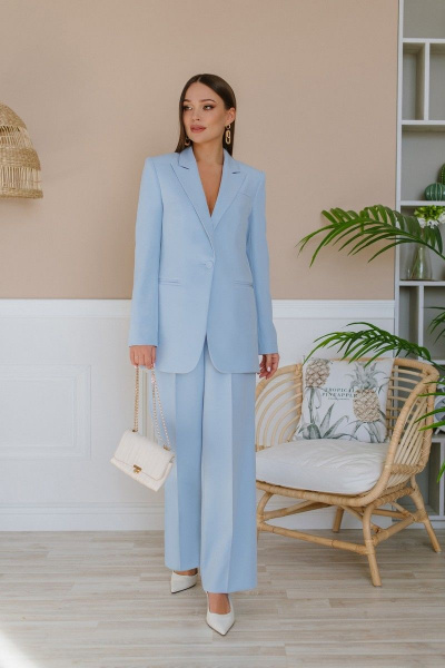 Брюки, жакет Temper 423 голубой - фото 1