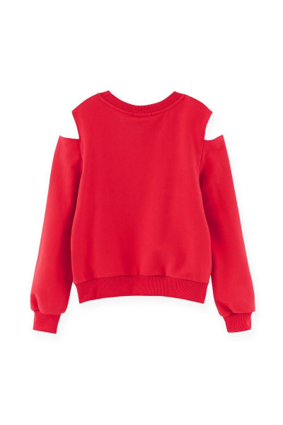 Короткий красный джемпер из трикотажа для летних образов Bell Bimbo 220139 красный - фото 3