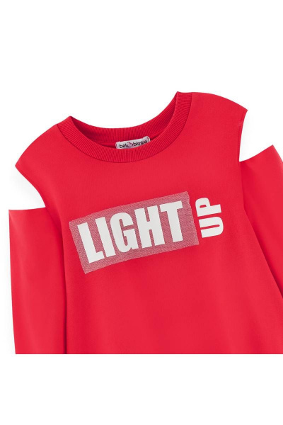 Короткий красный джемпер из трикотажа для летних образов Bell Bimbo 220139 красный - фото 2