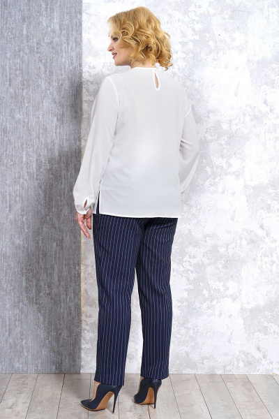 Блуза, брюки, жилет Медея и К 2107 синий - фото 7