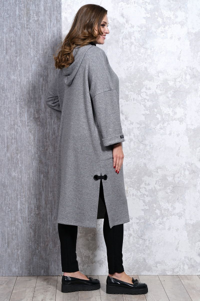 Серый демисезонный жакет из трикотажа Медея и К 2108 серый - фото 5