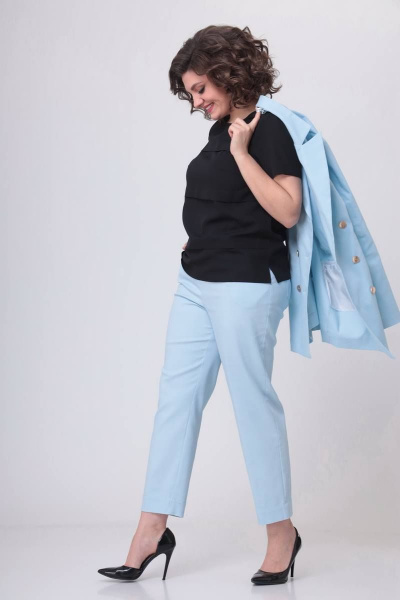 Брюки, жакет Swallow 515 нежно-голубой - фото 13