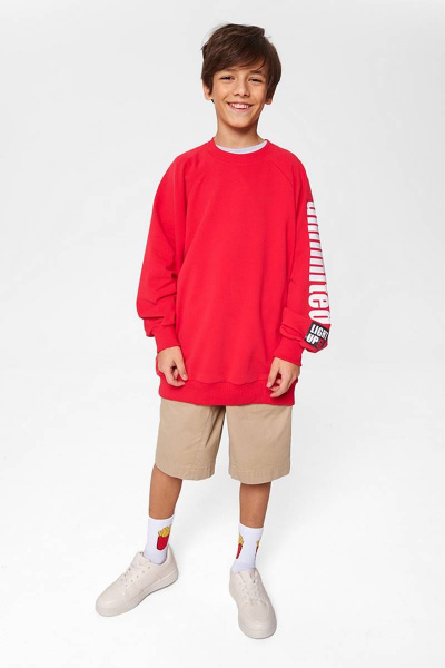 Джемпер для мальчика из трикотажа с цифровой печатью Bell Bimbo 220164 красный - фото 5