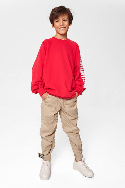 Джемпер для мальчика из трикотажа с цифровой печатью Bell Bimbo 220164 красный - фото 6