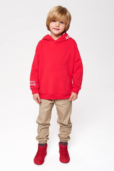 Худи для мальчиков на каждый день из трикотажа хлопка Bell Bimbo 220092 красный - фото 1