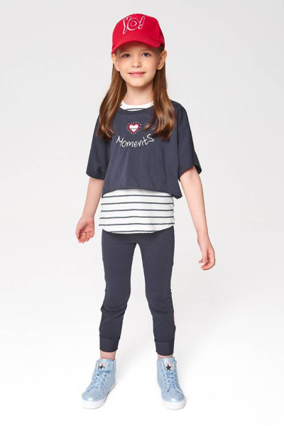 Брюки из хлопка трикотаж на лето для повседневной носки Bell Bimbo 220083 графит - фото 1