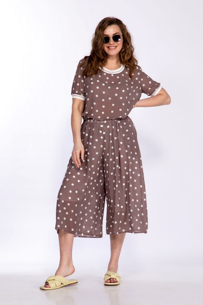 Шикарный костюм из шифона с шортами для летнего образа Belinga 2242 - фото 3