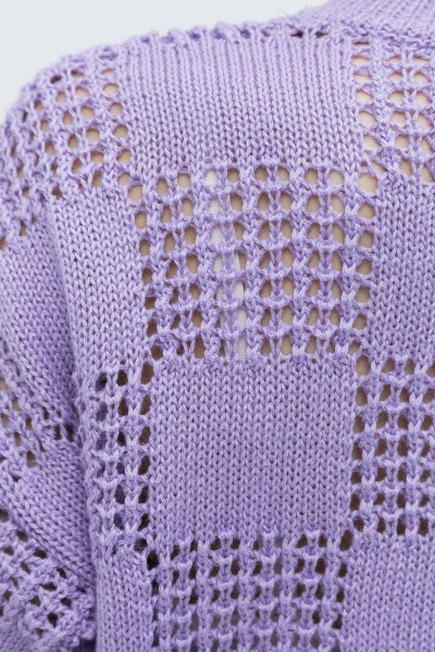 Фиолетовый хлопковый джемпер с легкой дышащей тканью Romgil 689ХТЗ сиреневый - фото 4
