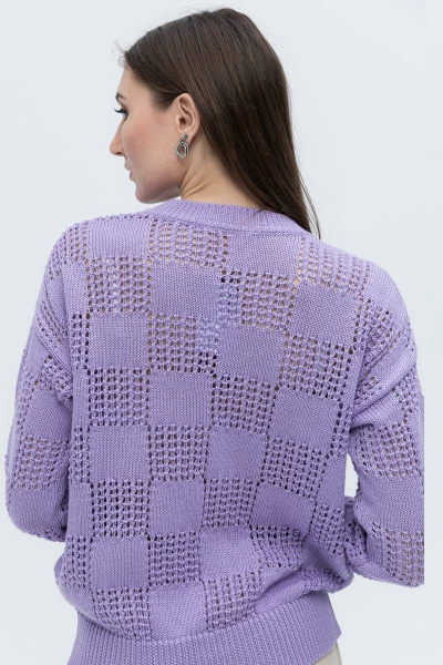 Фиолетовый хлопковый джемпер с легкой дышащей тканью Romgil 689ХТЗ сиреневый - фото 2