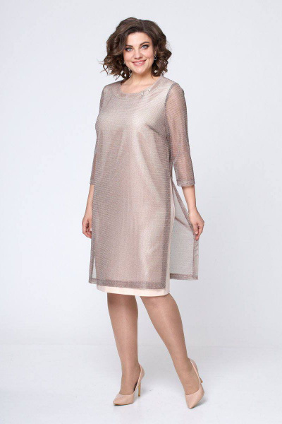 Платье Леди скок 303 пудровый - фото 1