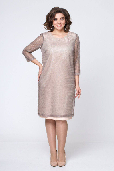 Платье Леди скок 303 пудровый - фото 4
