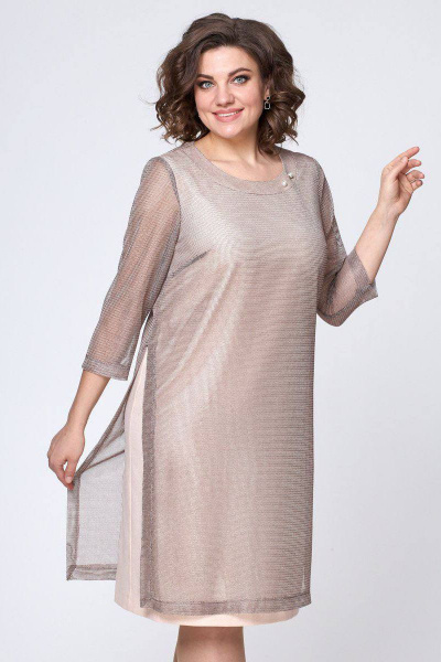 Платье Леди скок 303 пудровый - фото 2