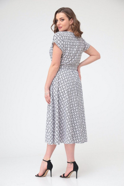 Жакет, платье T&N 7228 бело-черный_ромб - фото 15