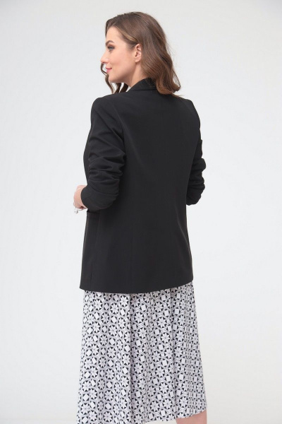 Жакет, платье T&N 7228 бело-черный_ромб - фото 4