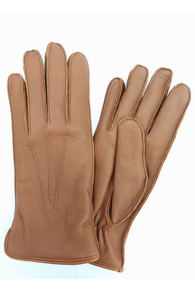 Перчатки из натуральной кожи и шерсти для демисезона ACCENT 177у коньяк - фото 1