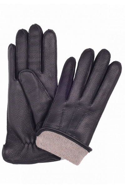 Перчатки из натуральной кожи и шерсти для демисезона ACCENT 177у черный - фото 1