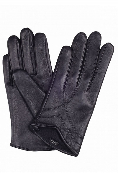 Перчатки из натуральной кожи и трикотажа на демисезон ACCENT 912 черный - фото 2