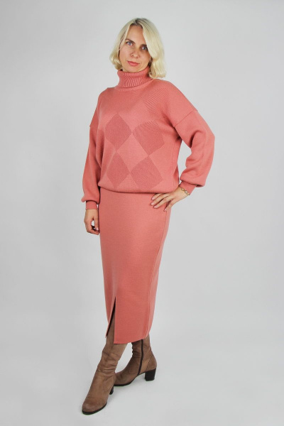 Джемпер, юбка Полесье С0170-21 1С1284-Д43 158,164 коралловый_миндаль - фото 1