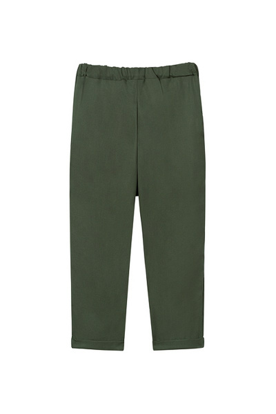 Комфортные свободные брюки из волокнистой ткани для девочки Bell Bimbo 191174 зеленый - фото 2