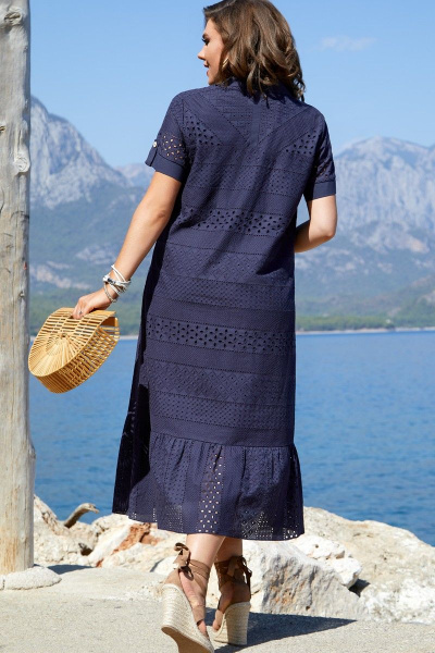 Платье Vittoria Queen 15073 темно-синий - фото 3