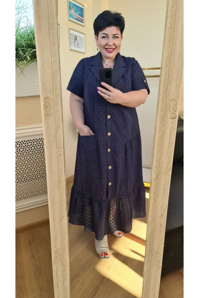 Платье Vittoria Queen 15073 темно-синий - фото 4