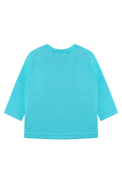 Лонгслив из трикотажа с тигриным принтом для юных модников Bell Bimbo 190099 св.бирюза - фото 2