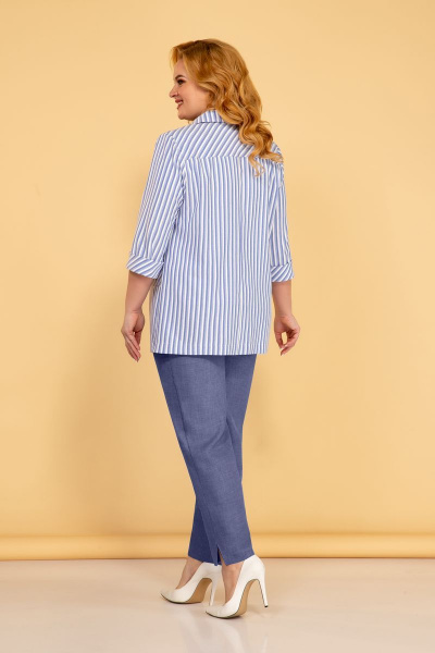 Блуза, брюки, жакет Tensi 331 голубой - фото 4