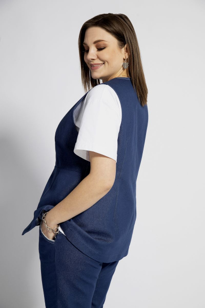 Жилет BegiModa 7003 темно-синий - фото 4